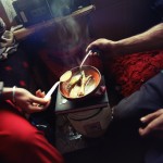 Romania, Bucharest. Alina and Sorin cooking soup.