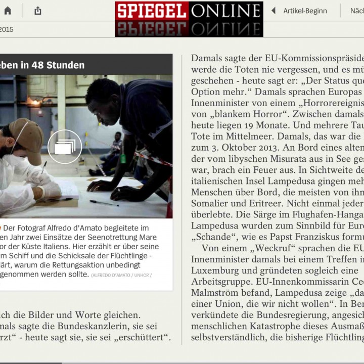 Interview for Der Spiegel